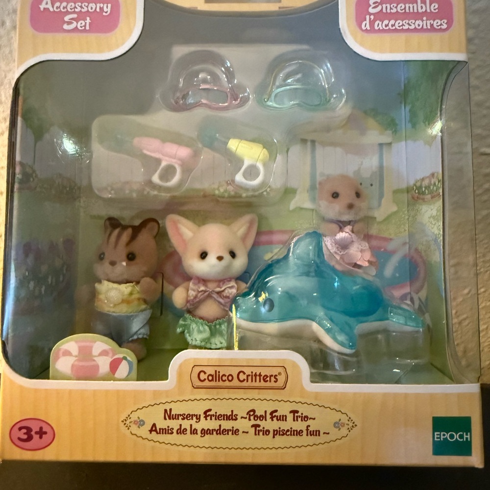 Calico Critters Nursery Friends Pool Fun Trio